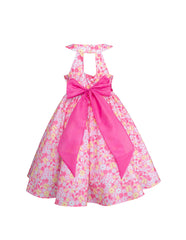 Vestido Primavera Rosa Fiusha para Niñas | Vestido Floreado Elegante Tallas 3 a 10