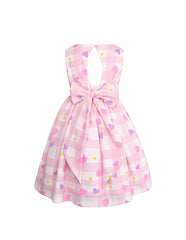 Vestido para Niñas Rosa con Moño y Estampado | Tallas 3 a 8 | Gerat