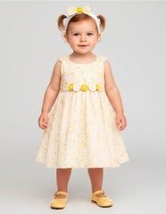 Bata para Bebé Amarilla con Flores y Moño – 12 y 18 Meses - Gerat