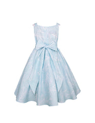 Vestido de Fiesta Azul Cielo para Niñas con Moño – Gerat