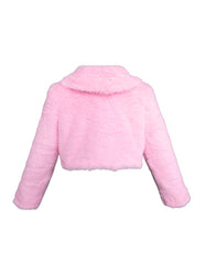 Chamarra Rosa de Peluche para Niña con Bolsa Gerat