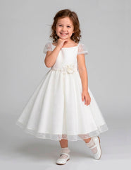 Vestido de Fiesta Marfil para Niña Gerat |