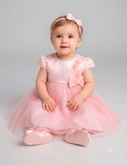 Bata de Fiesta Rosa para Bebé Gerat con Tul