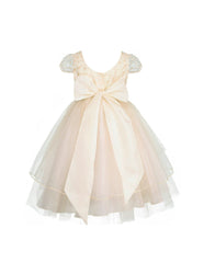 Vestido Elegante Champagne u Oro para Niña Gerat