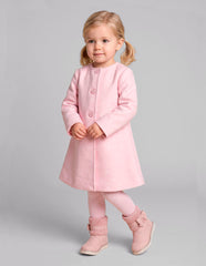 Abrigo Rosa para Niñas Gerat de Corte Elegante