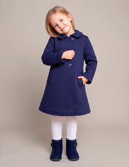 Abrigo Azul Marino Acolchado para Niña Gerat