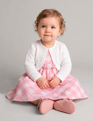 Bata Rosa Cuadros con Torero Blanco para Bebé Gerat