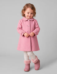 Abrigo Rosa para Niñas Gerat con Moños en Mangas