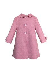 Abrigo Rosa para Niñas Gerat con Moños en Mangas
