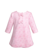 Abrigo Rosa para Bebé Gerat con Gorro y Moños Decorativos