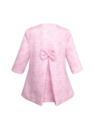 Abrigo Rosa para Bebé Gerat con Gorro y Moños Decorativos
