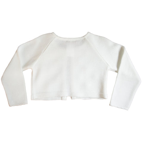 Suéter para niña Gerat de fiesta color blanco