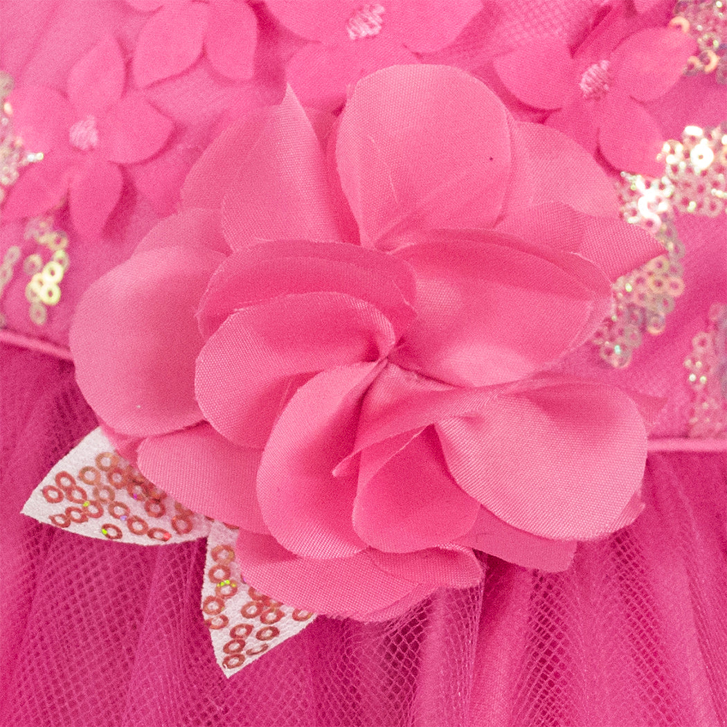 Vestido de fiesta para niña Gerat color fiusha