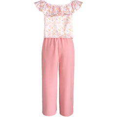 Conjunto para niña Gerat de pantalon rosa con blusa