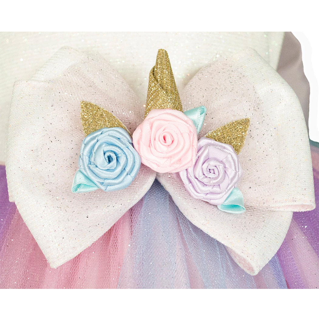 Vestido de Fiesta Unicornio Multicolor para Niñas 3 a 10 Años - Gerat