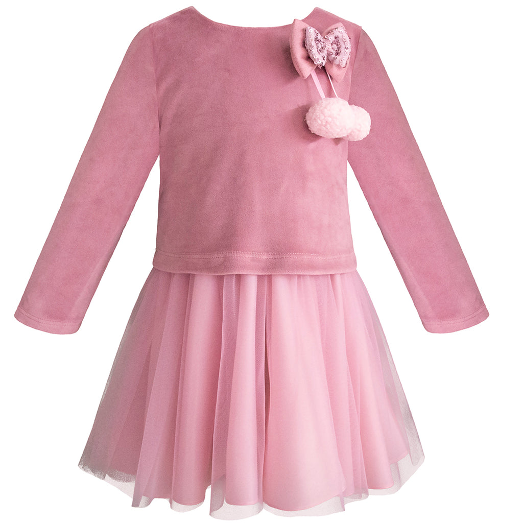 Conjunto de falda y blusa para niñas 2 y 3 años Gerat color palo de rosa