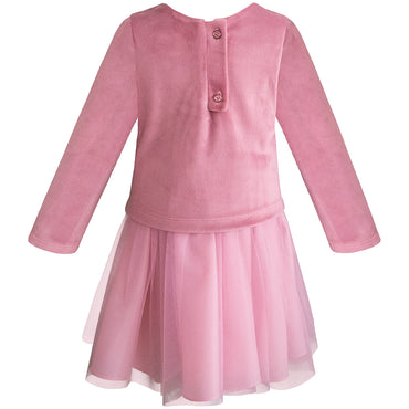 Conjunto de falda y blusa para niñas 2 y 3 años Gerat color palo de rosa