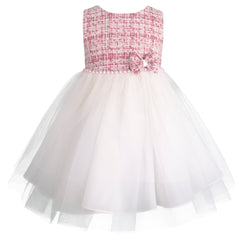 Vestido y abrigo para niñas 2 y 3 años color rosa Gerat
