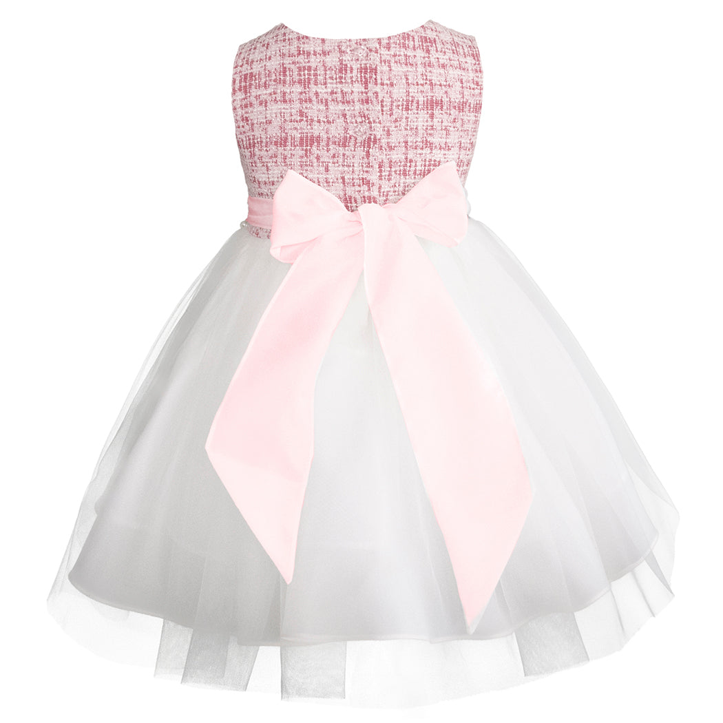 Vestido y abrigo para niñas 2 y 3 años color rosa Gerat