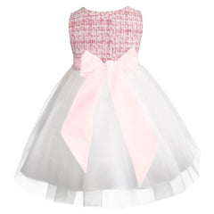 Vestido y abrigo para niñas 2 y 3 años color rosa Gerat