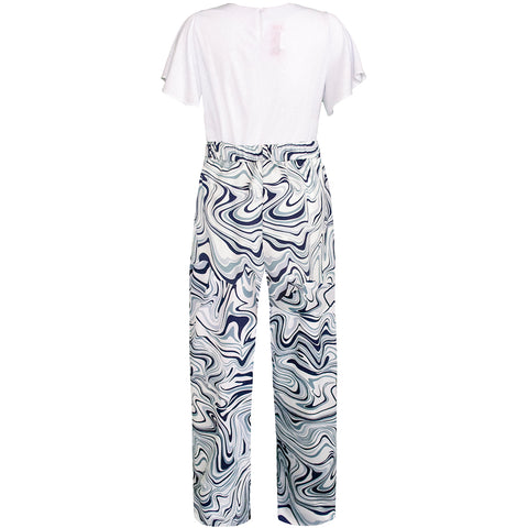 Conjunto de pantalón negro con blusa blanca para niña Gerat