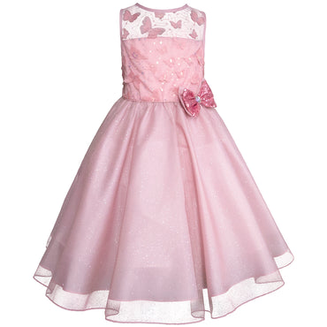 Vestido de Fiesta Mariposa Rosa para Niñas Gerat