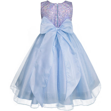 Vestido de Fiesta Azul Brillante para Niñas Gerat