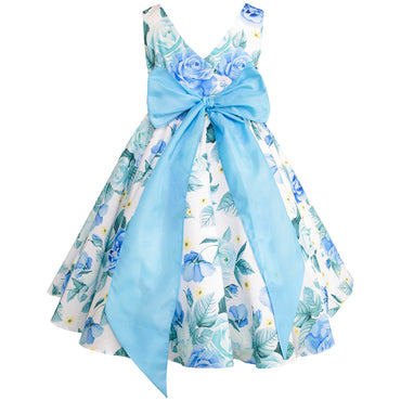 Vestido Floral Azul para Niñas Gerat