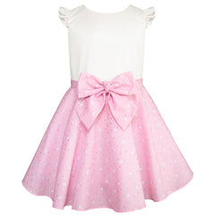 Conjunto de Blusa y Falda Rosa con Lentejuelas para Niñas de 6 a 12 Años Gerat
