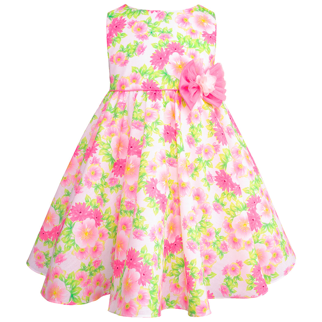 Vestido Floral Rosa para Niñas de 2 a 3 Años Gerat
