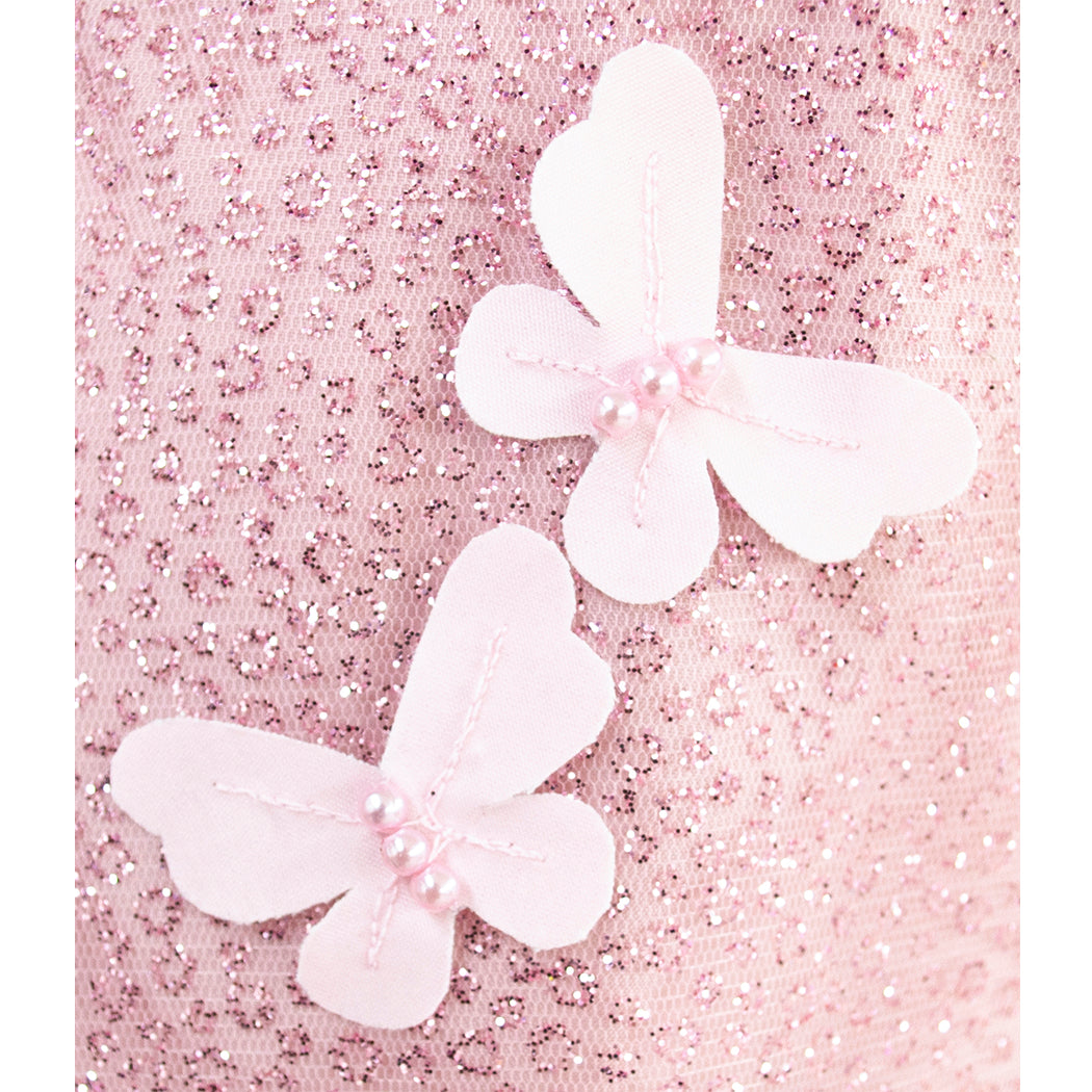 Vestido de Fiesta Rosa con Brillos y Tul para Niñas – Gerat