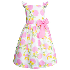 Vestido Rosa para Niñas con moños Gerat