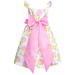 Vestido Rosa para Niñas con moños Gerat