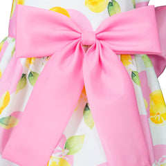 Vestido Rosa para Niñas con moños Gerat