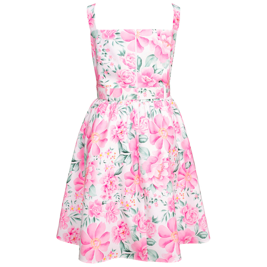 Vestido Gerat Juvenil Floral Rosa para Niñas de 8 a 12 Años Fresco y Ligero
