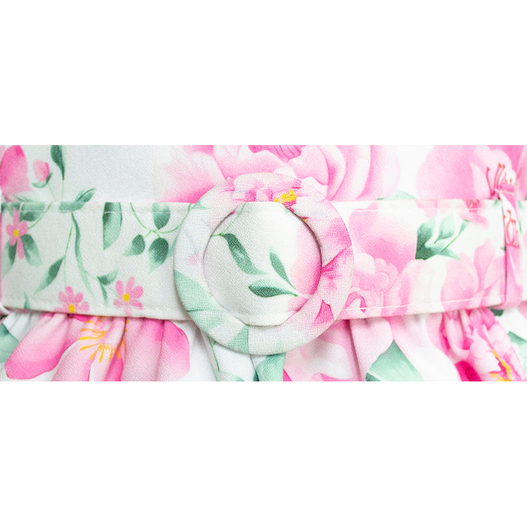 Vestido Gerat Juvenil Floral Rosa para Niñas de 8 a 12 Años Fresco y Ligero
