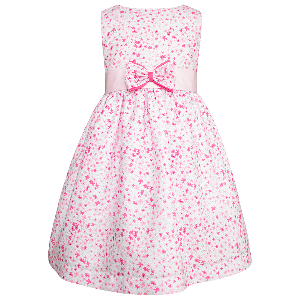 Vestido Gerat Casual Rosa con Moño para Niñas de 4 a 10 Años