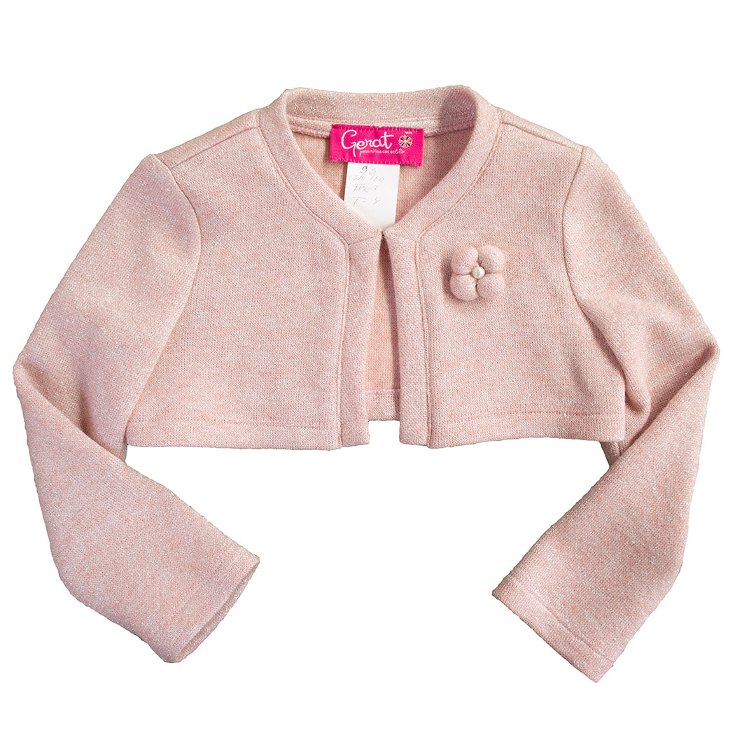 Suéter Gerat Rosa Brillante con Flor para Niñas de 2 a 10 Años