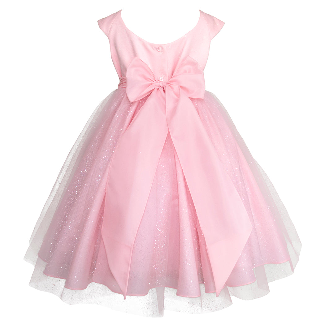 Vestido de Fiesta con Abrigo Rosa para Niña | Gerat | Tallas 4 a 10