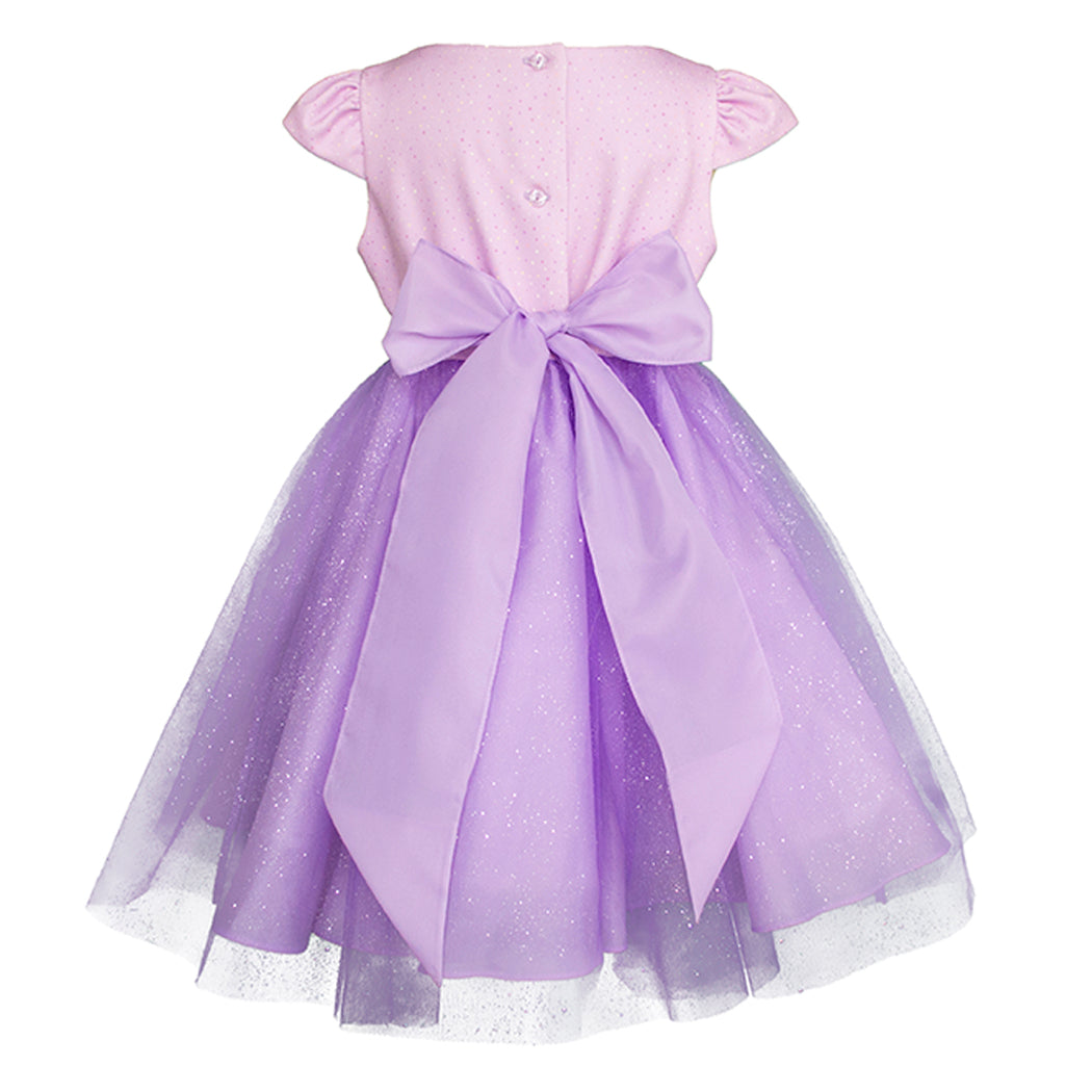 Vestido Gerat con Abrigo Lila para Niñas Pequeñas