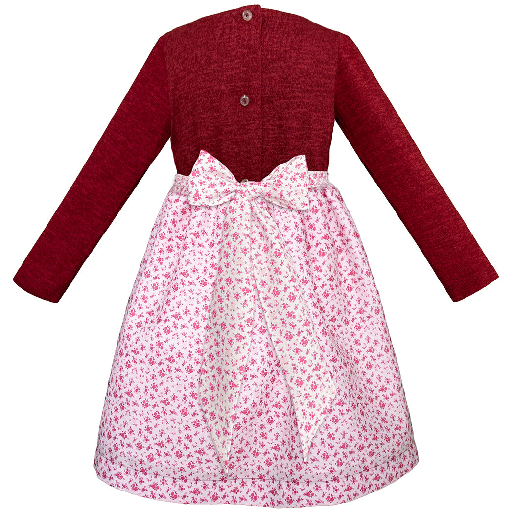 Vestido Gerat para Niñas con Talle Tejido y Falda Floral