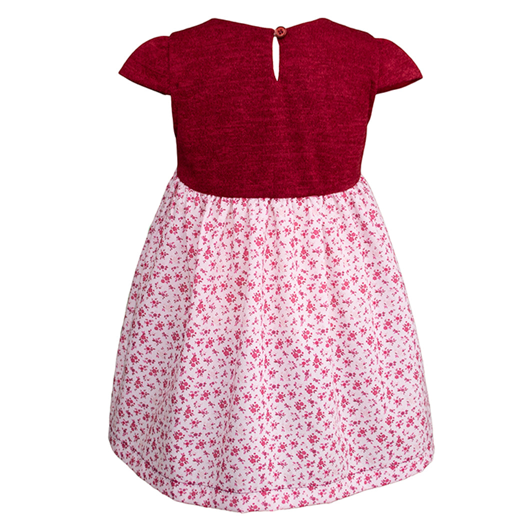 Vestido bata con torero color vino Gerat – Tallas 12 y 18 meses