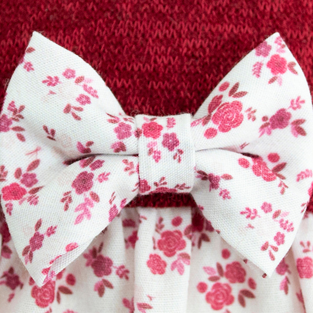 Vestido bata con torero color vino Gerat – Tallas 12 y 18 meses