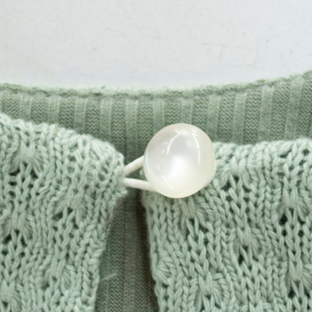 Vestido Gerat para niña con talle tejido verde