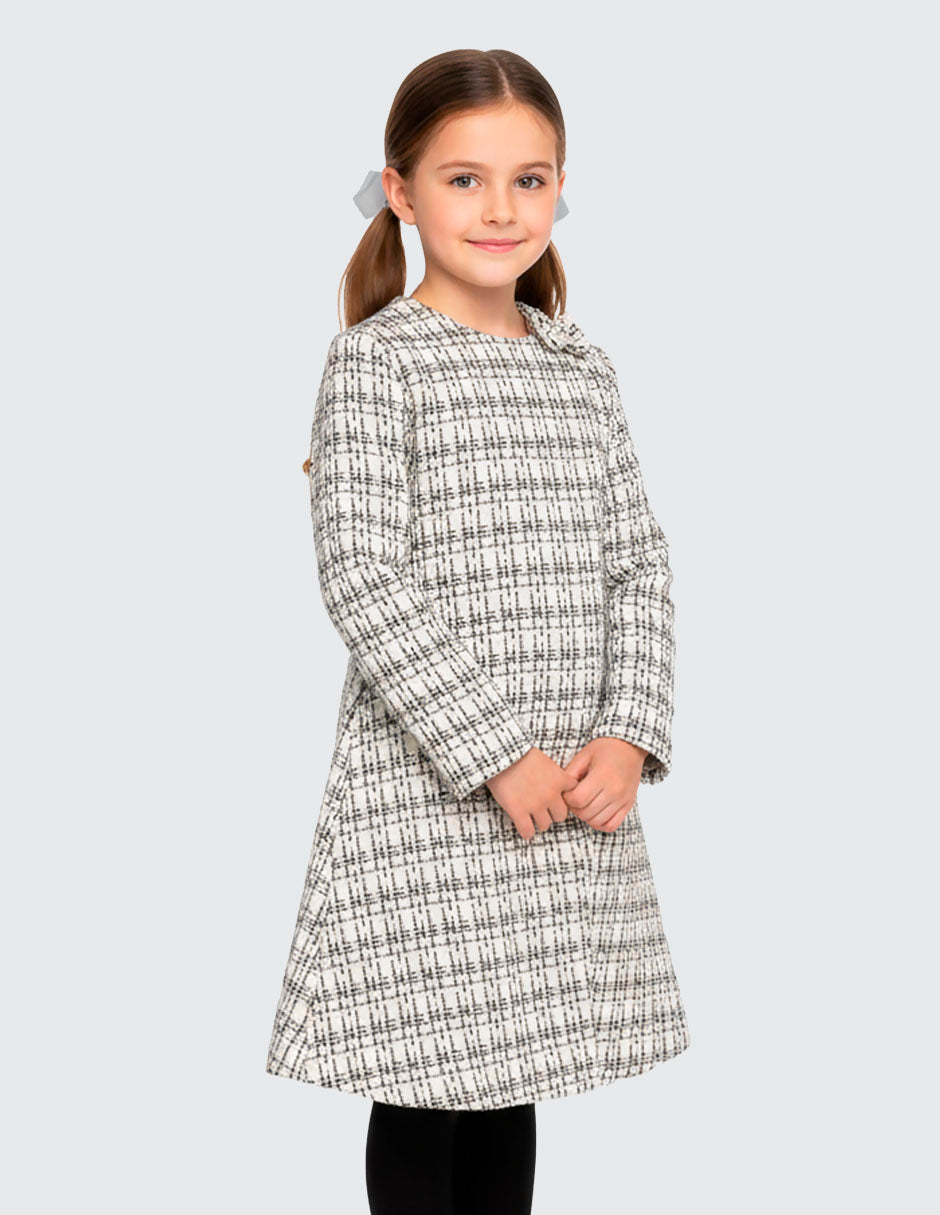 Abrigo estilo juvenil en tweed para niña grande | Tallas 10, 12 y 14 | Gerat