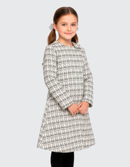 Abrigo estilo juvenil en tweed para niña grande | Tallas 10, 12 y 14 | Gerat