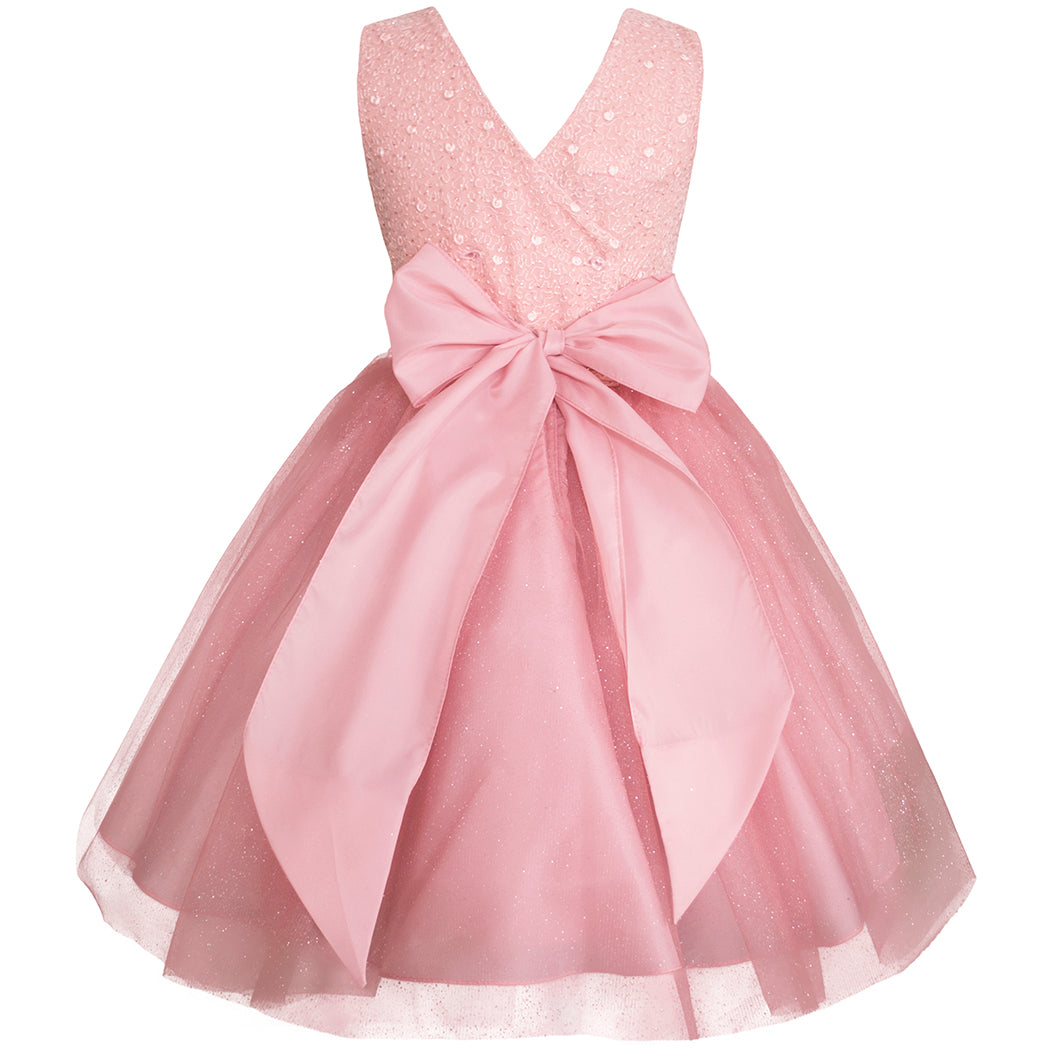 Vestido de fiesta juvenil Gerat color Palo de Rosa
