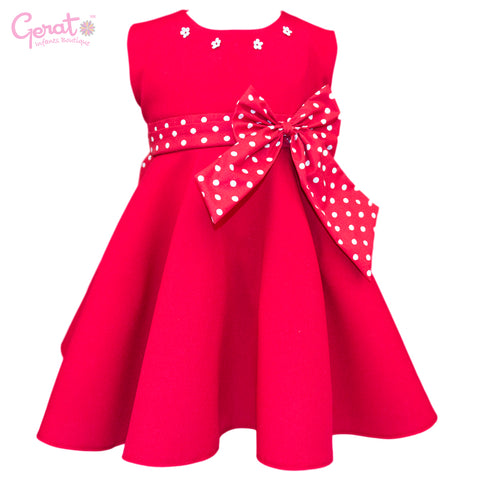 Vestido para bebés color azul rojo