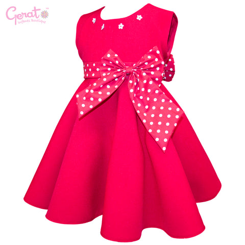 Vestido Gerat para bebé color rojo