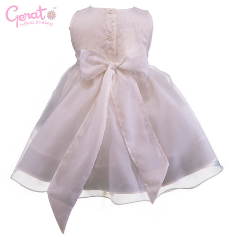 Vestido Gerat para bebé bautizo color hueso